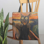 The Meow  Tote Bag<br><div class="desc">The Meow Tote Bag - Introducing "The Scream Cat" tote bag, a purr-sonalized twist on Munch's classic scream! Picture a cat with jaws dropped and eyes wide, unleashing a meow-tastic scream that's both hilarious and iconic. Against a backdrop of swirling chaos, this masterpiece meets meowsterpiece is sure to whisker you...</div>