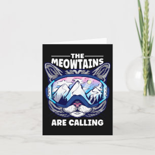 The Meowtains Are Calling Skiing Snowboard Goggles Card