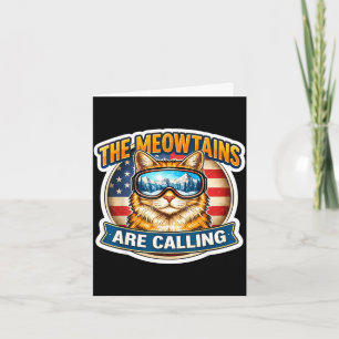 The meowtains are calling snowboard ski skier card