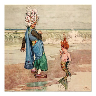 “The Mer-Child” by W Heath Robinson Photo Print
