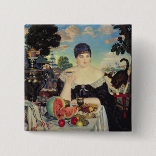 The Merchant's Wife at Tea, 1918 15 Cm Square Badge