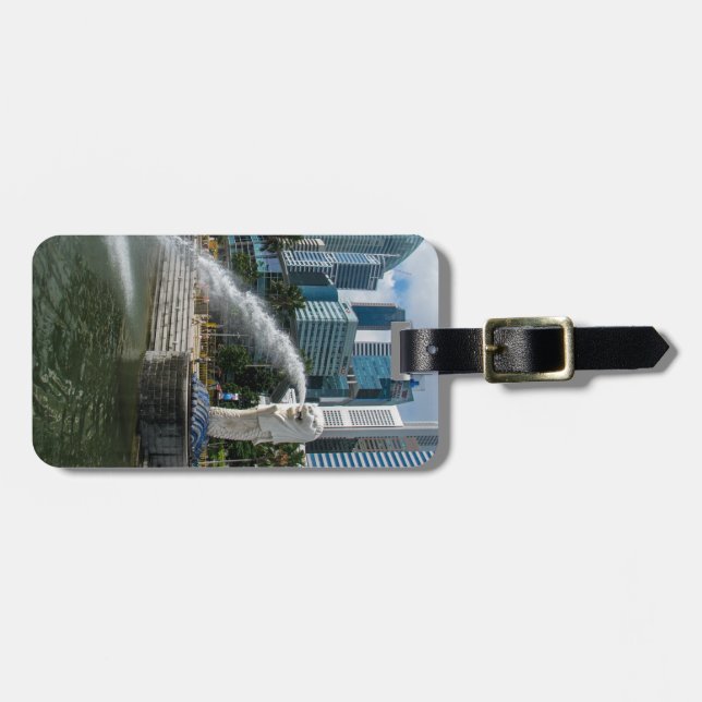 The Merlion Statue, Singapore Luggage Tag (Front Horizontal)
