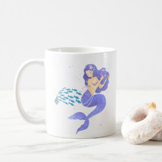 The mermaid and her school fish Coffee Mug