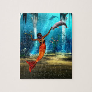 The Mermaid and the Dolphin Jigsaw Puzzle