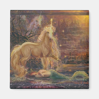 The Mermaid and the Unicorn Magnet