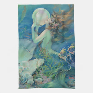 The Mermaid by Henry Clive Tea Towel