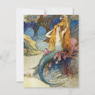 “The Mermaid” by Warwick Goble Postcard