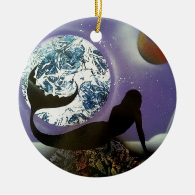 The Mermaid Ceramic Tree Decoration (Front)