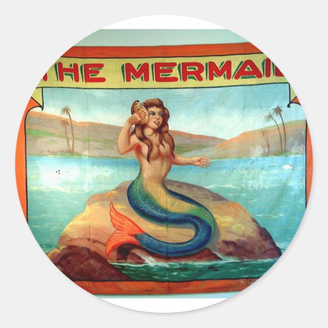the mermaid classic round sticker (Front)