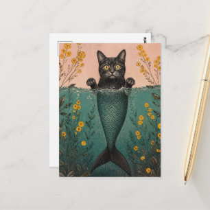 The Mermaid Kitty Postcard