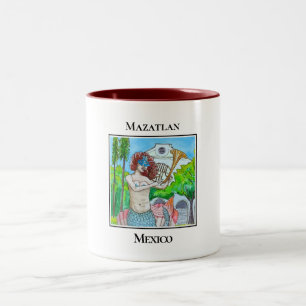 The Mermaid of Plazuela Machado Two-Tone Coffee Mug