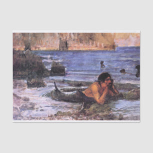 The Merman, by John William Waterhouse - c.1892 Tissue Paper