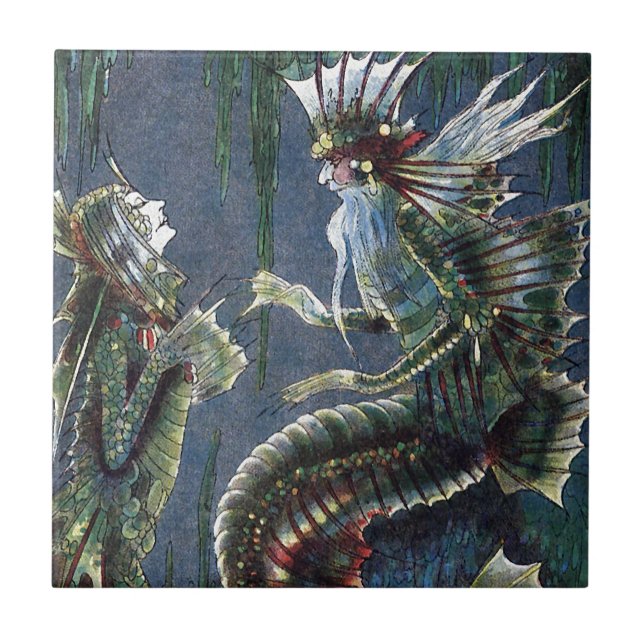 The Merman King Ceramic Tile (Front)
