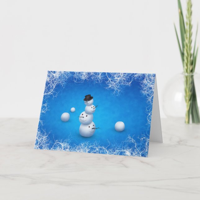 The Merry Snowman Holiday Card (Front)