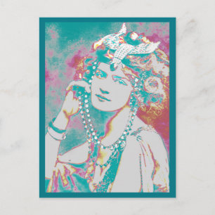 The Merry Widow Belle Epoque Design Holiday Postcard