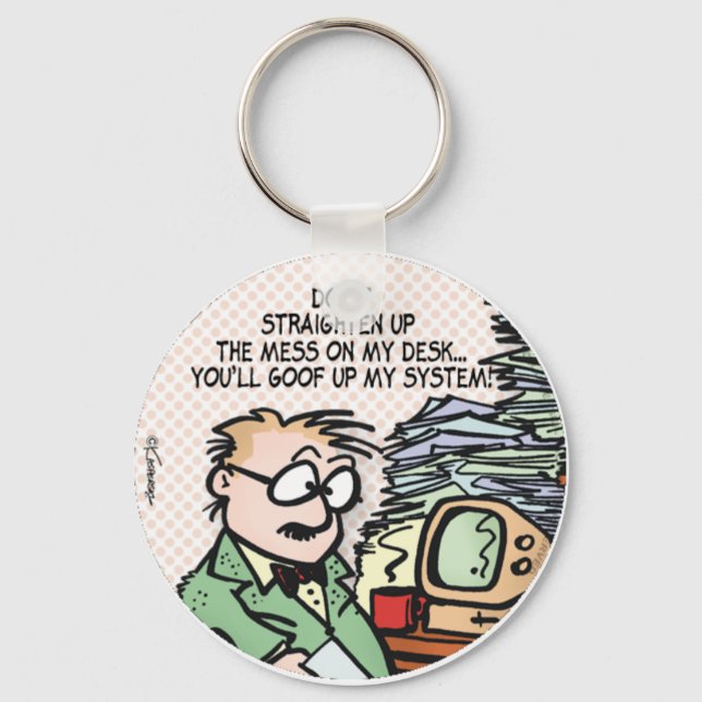 The Mess On My Desk Key Ring (Front)