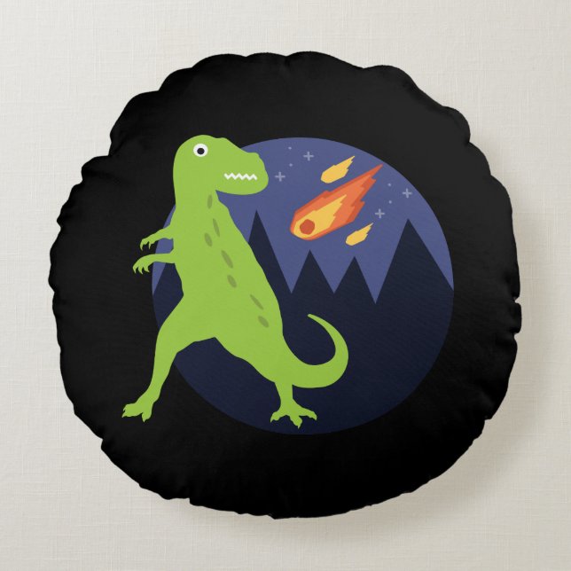 The Meteorite That Stuck Round Cushion (Front)