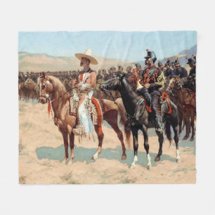 The Mexican Major by Frederic Remington (1889) Fleece Blanket