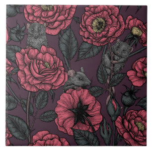 The mice party ceramic tile