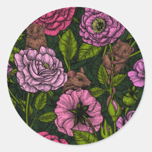 The mice party classic round sticker