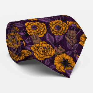 The mice party in orange and violet tie