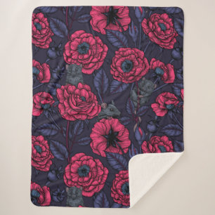 The mice party sherpa blanket