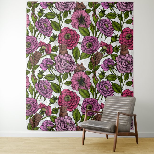 The mice party tapestry (In Situ)