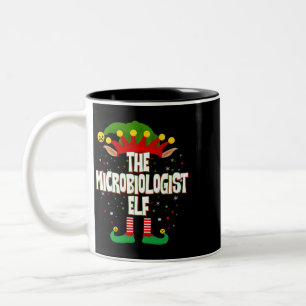 The Microbiologist Elf Christmas Two-Tone Coffee Mug