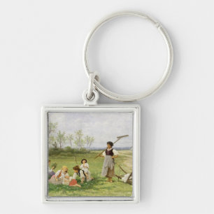 The Midday Rest (oil on panel) Key Ring