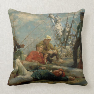 The Midday Rest (Sailors Yarning), 1906 (oil on ca Cushion