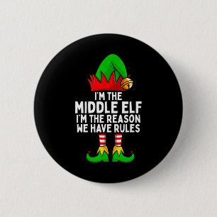 The Middle Elf Matching Family Christmas  6 Cm Round Badge
