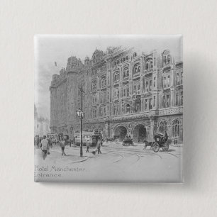 The Midland Hotel, Manchester, c.1910 15 Cm Square Badge