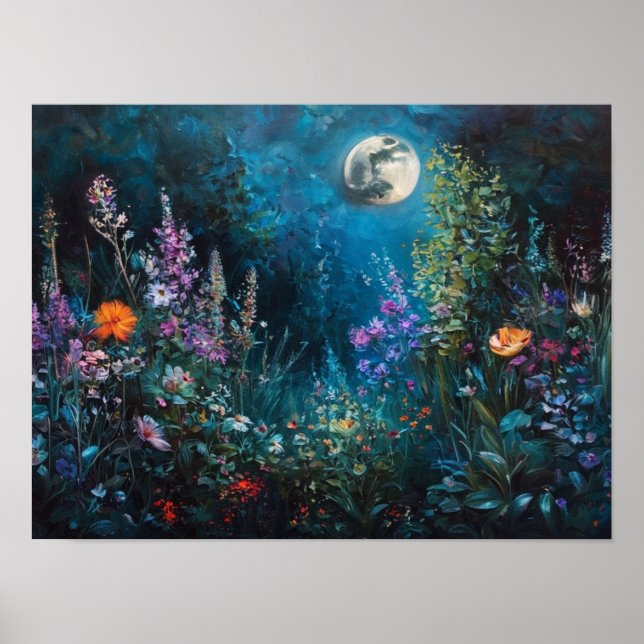 The Midnight Bloom: A Luminous Nocturne Poster (Front)
