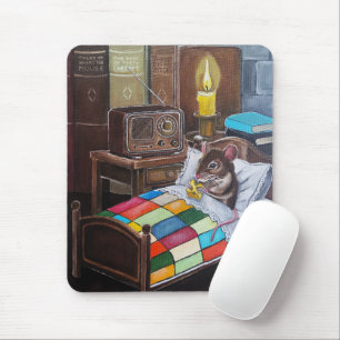 The Midnight Broadcast Painting by Alfred Fox Mouse Pad