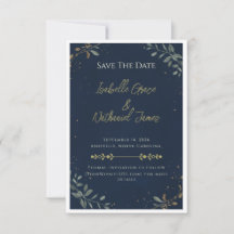The Midnight Gala Luxury Navy Save The Date