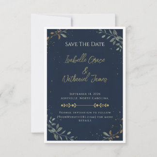The Midnight Gala Luxury Navy Save The Date
