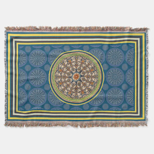The Midnight Garden of Shiraz Throw Blanket