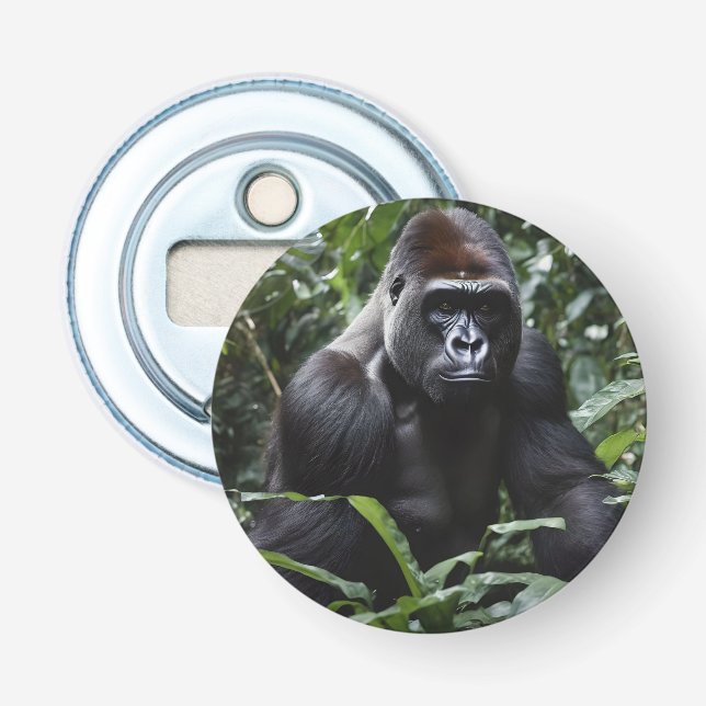 The Midnight Gorilla King: Monarch of the Forest Bottle Opener (Front)
