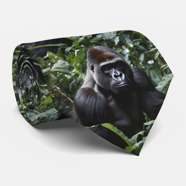 The Midnight Gorilla King: Monarch of the Forest Tie (Rolled)