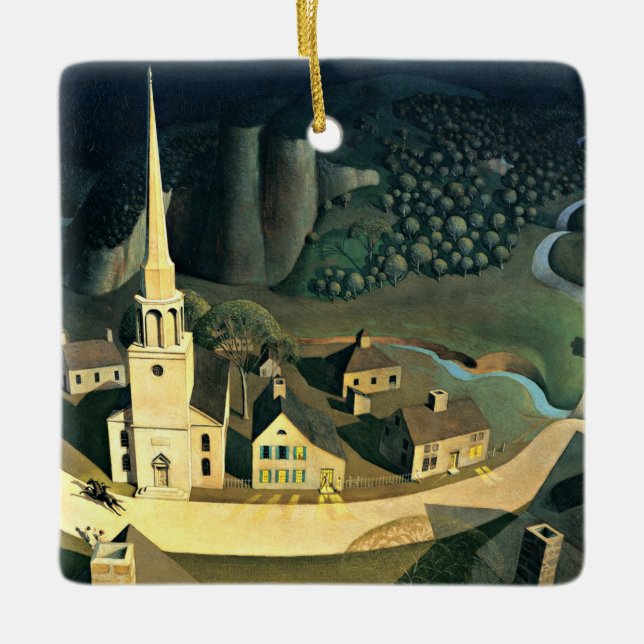 The Midnight Ride of Paul Revere Ceramic Ornament (Front)