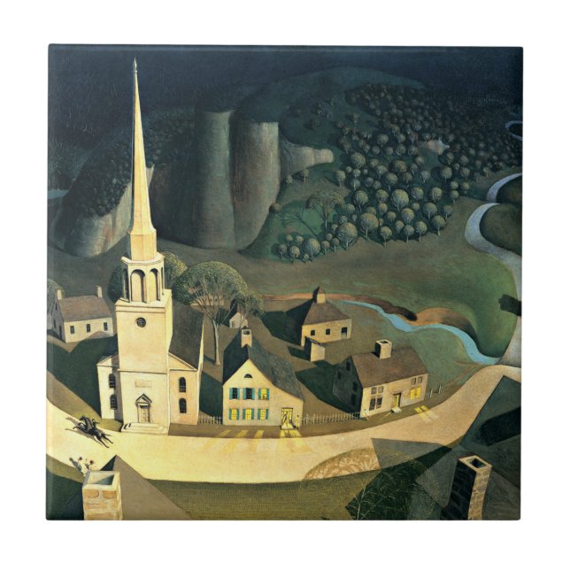 The Midnight Ride of Paul Revere Ceramic Tile (Front)