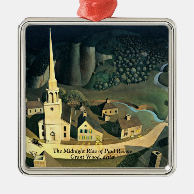 The Midnight Ride of Paul Revere Metal Ornament (Front)
