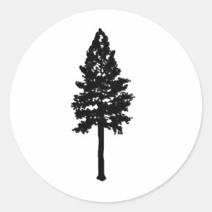 the midnight woods classic round sticker