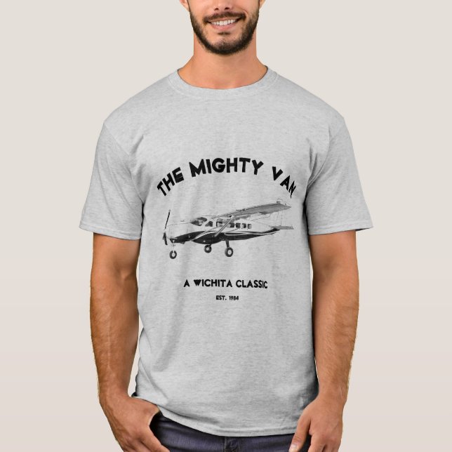 The Mighty Cessna 208 Caravan T Shirt (Front)