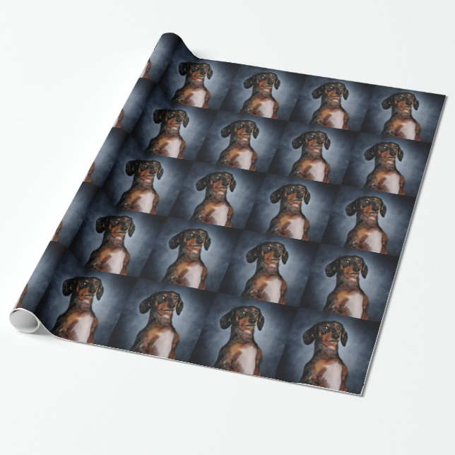 The mighty Daushund. Wrapping Paper (Unrolled)