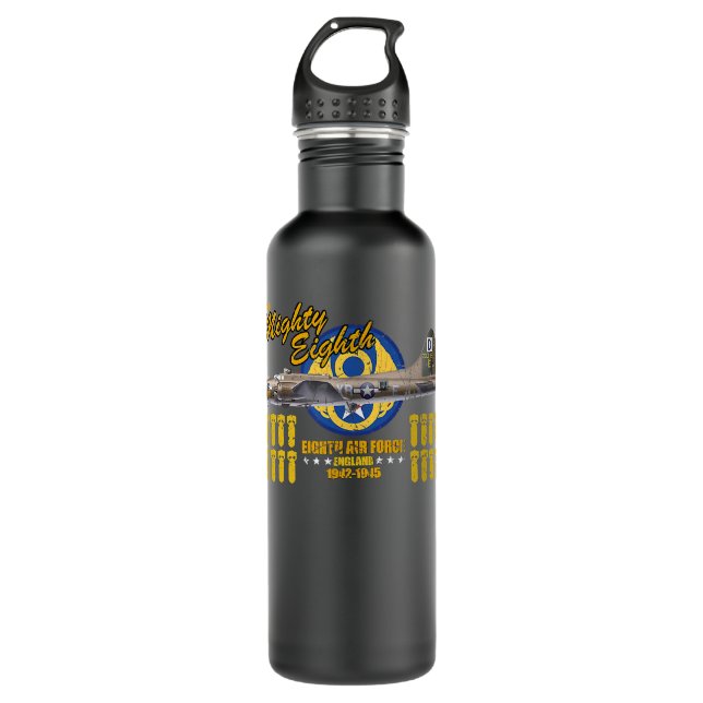 The Mighty Eighth - B-17 Flying Fortress WW2 - 8th 710 Ml Water Bottle (Front)