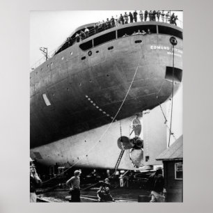 The Mighty Fitz - Stern Shot- Launch Day- Vintage Poster