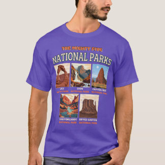 The Mighty Five National Parks Outr Hiking Camping T-Shirt