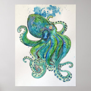 The Mighty Green Kraken Poster