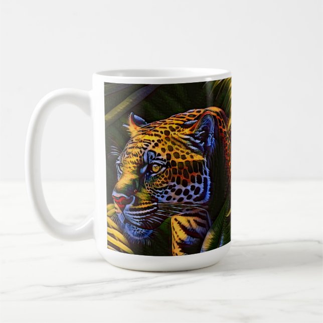 The Mighty Jaguar A Jungle Predator Coffee Mug (Left)